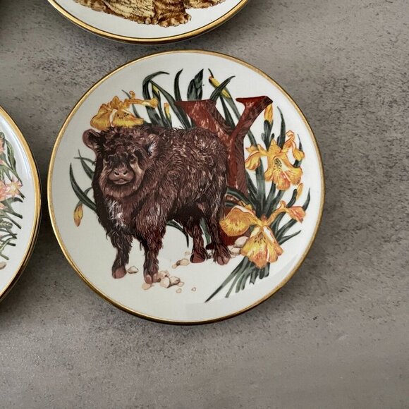 Vintage Franklin Mint Animal Alphabet Mini Plate Collection 1983 Full Set of 26 - Picture 11 of 12